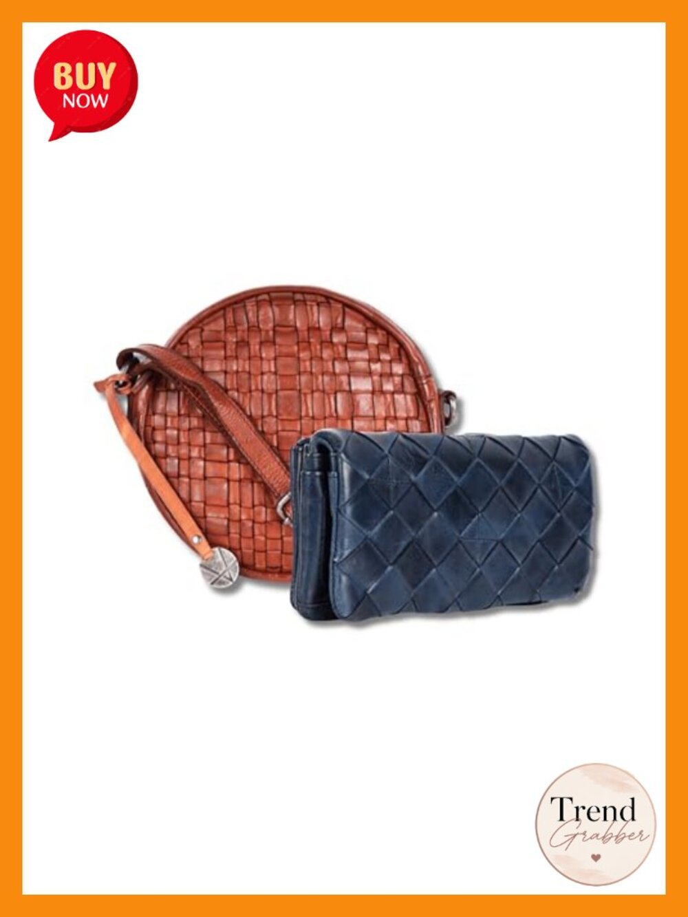 Genuine Leather Crossbody Bag & Wallet Set for Women Zipper Coin Purse